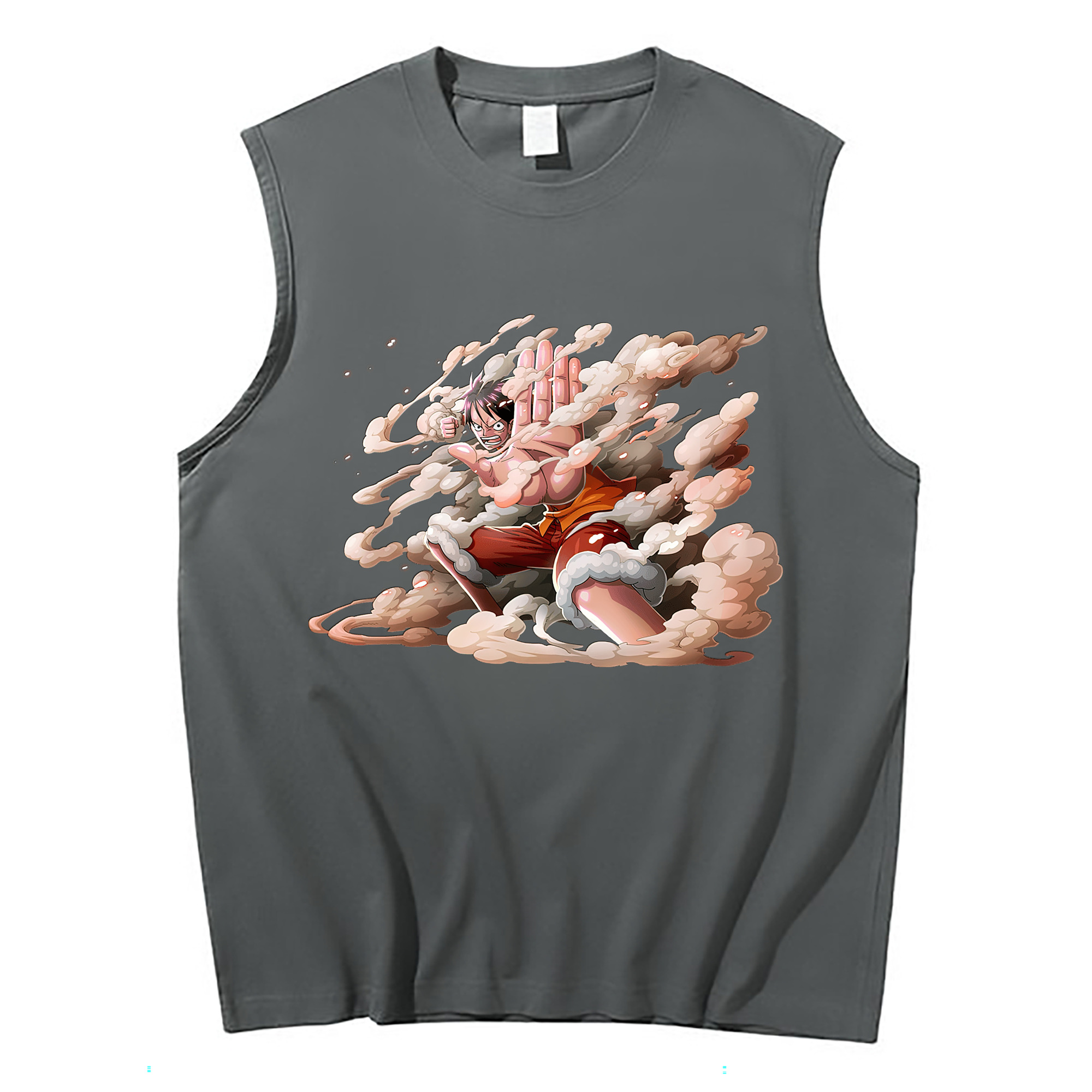 （画像用） ワンピース モンキー・D・ルフィ ONE PIECE Monkey D. Luffy コットン100％タンクトップ（フロントプリント）